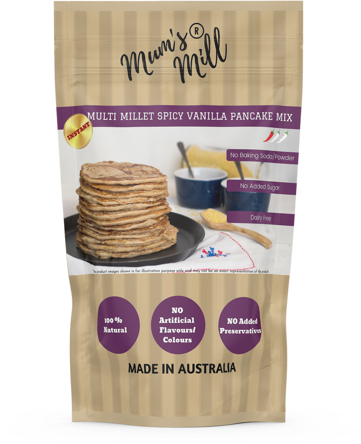 Instant Multi Millet Spicy Vanilla Pancake Mix