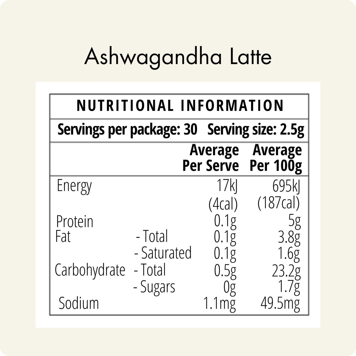 Ayurvedic Ashwagandha Latte Blend  (4 MONTHS OF LATTES!)
