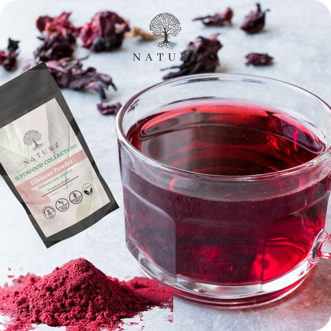 Naturz Hibiscus Petal Powder - Premium Edible Grade