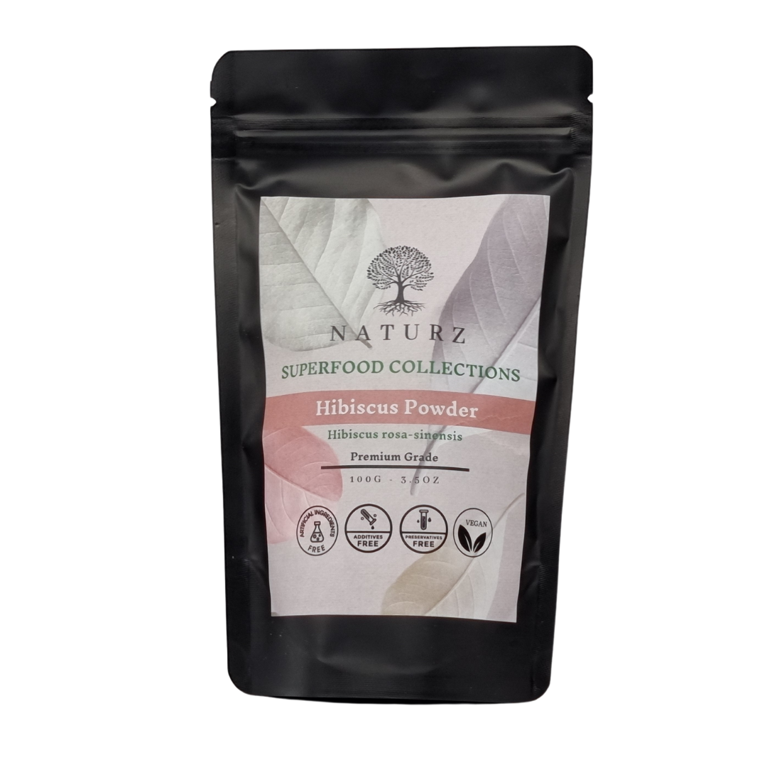 Naturz Hibiscus Petal Powder - Premium Edible Grade