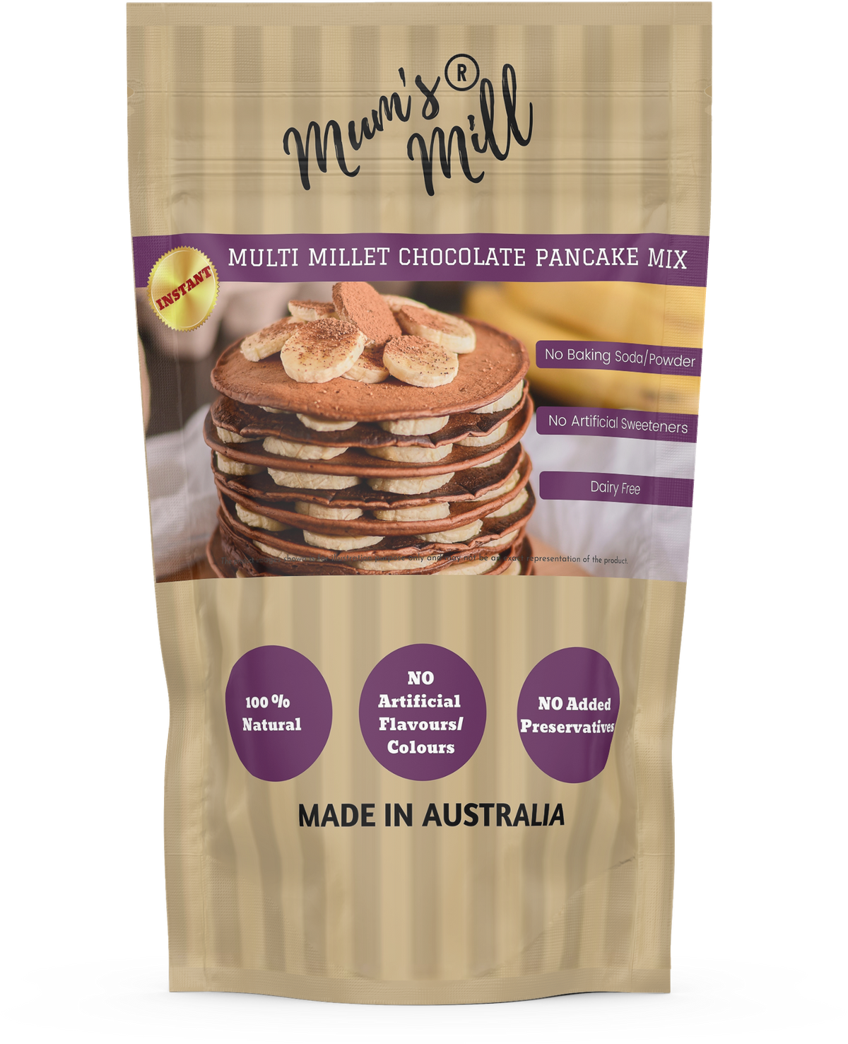 Instant Multi Millet Chocolate Pancake Mix