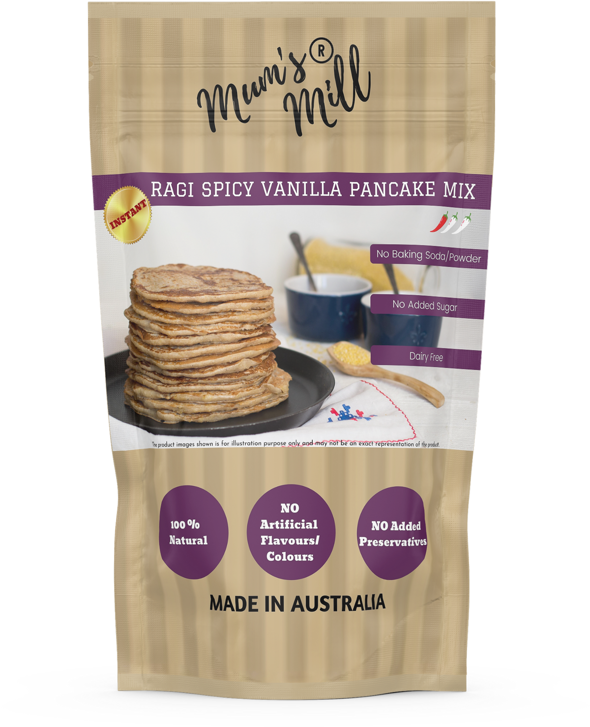 Instant Ragi Spicy vanilla Pancake Mix